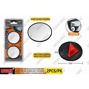 Car mirror packaging with specifications on a white background