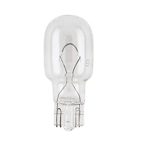 Clear automotive light bulb on a white background