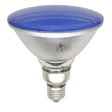 Light bulb with blue top on a white background
