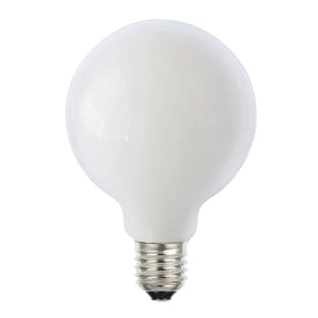 White LED light bulb on a white background