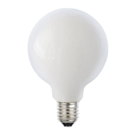 White LED light bulb on a white background