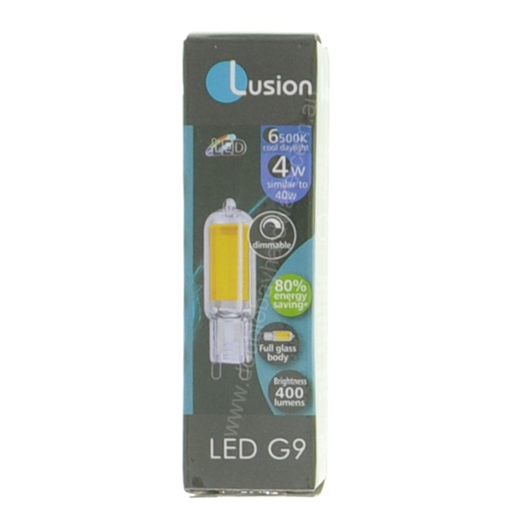 LUSION Bi-Pin LED Light Bulb G9 240V 4W C/DL Clear 20178