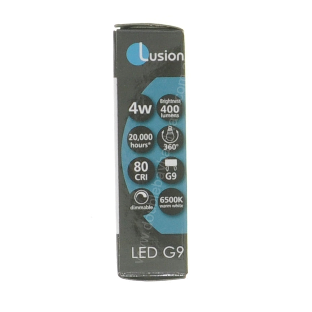 LUSION Bi-Pin LED Light Bulb G9 240V 4W C/DL Clear 20178