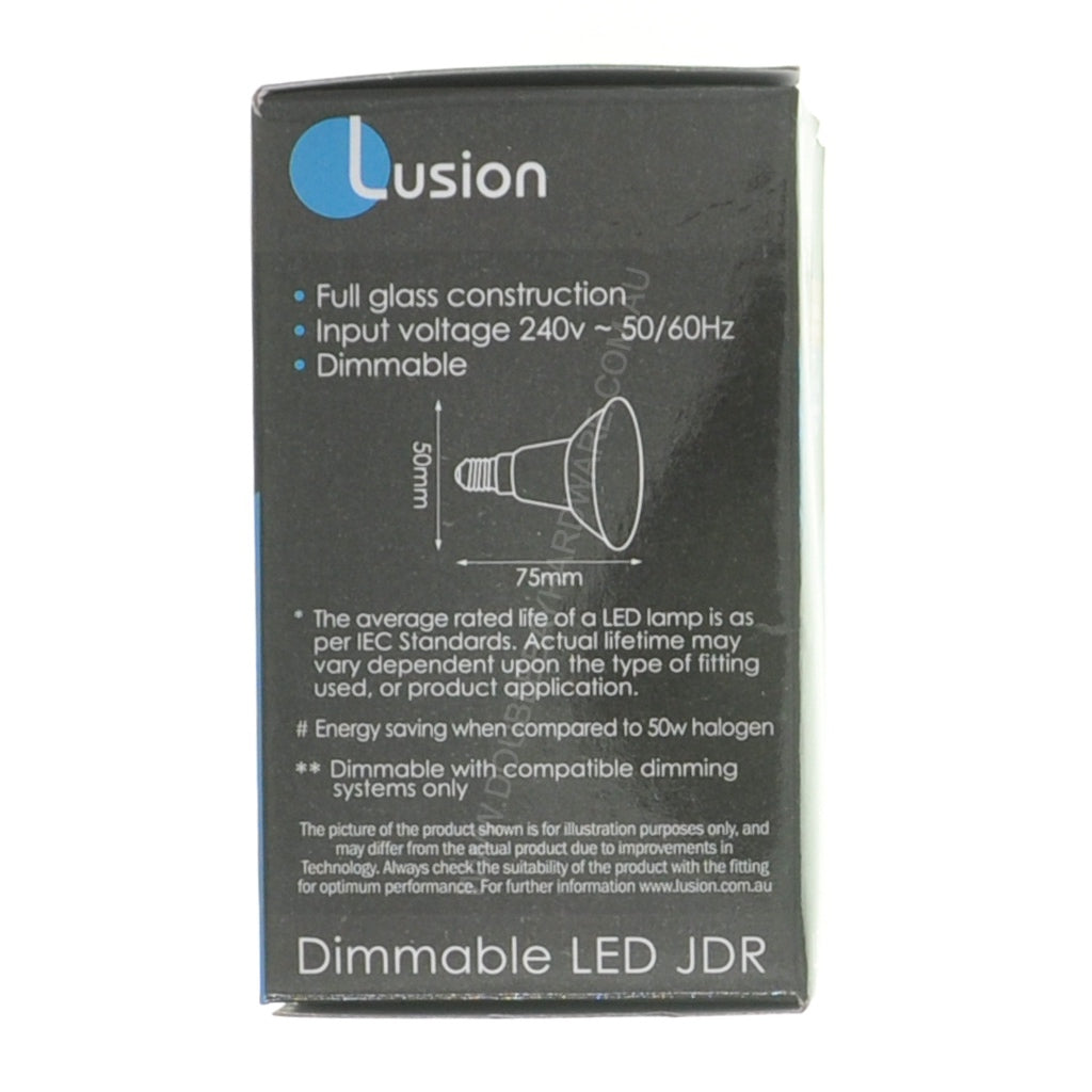 LUSION Hi Spot 50 JDR LED Light Bulb E14 240V 7W W/W 20075