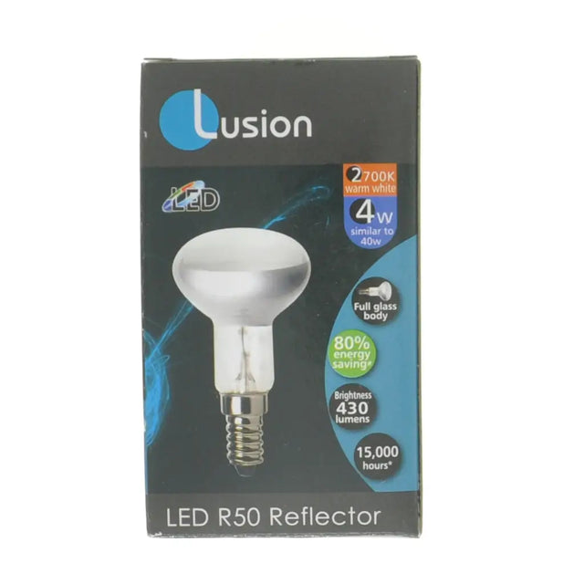 Lusion LED R50 Reflector packaging on a white background