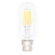 Clear LED light bulb on a white background