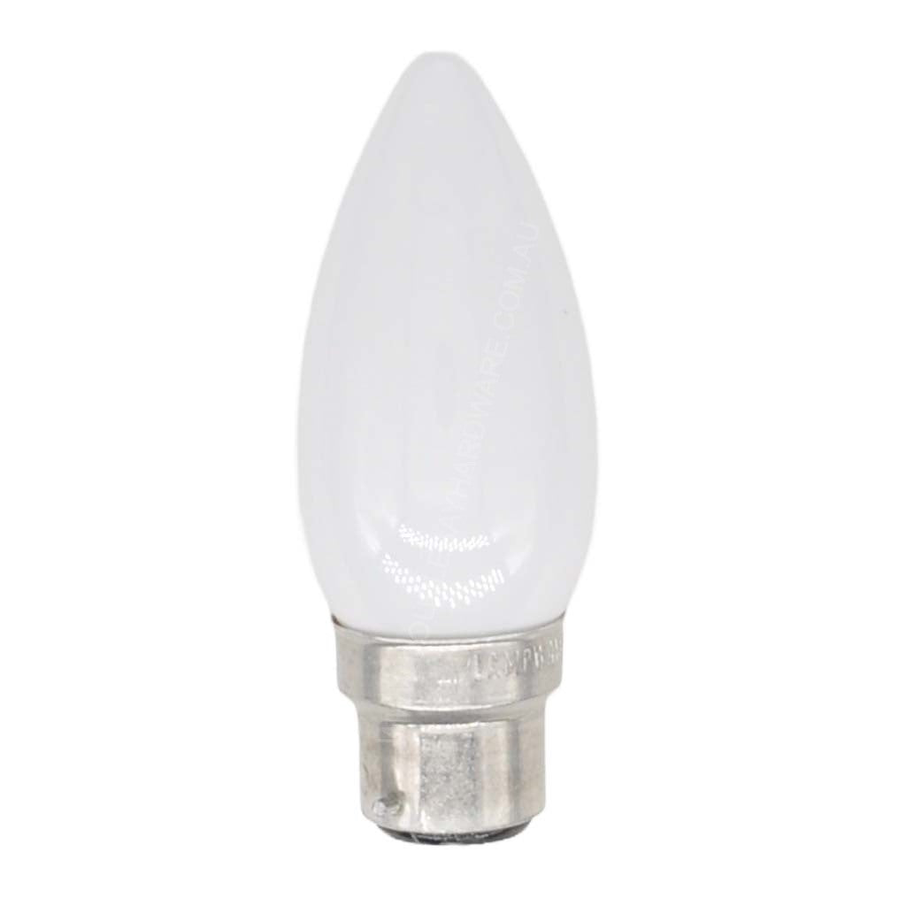 Lampways Candle Incandescent Light Bulb B22 240V 40W Pearl