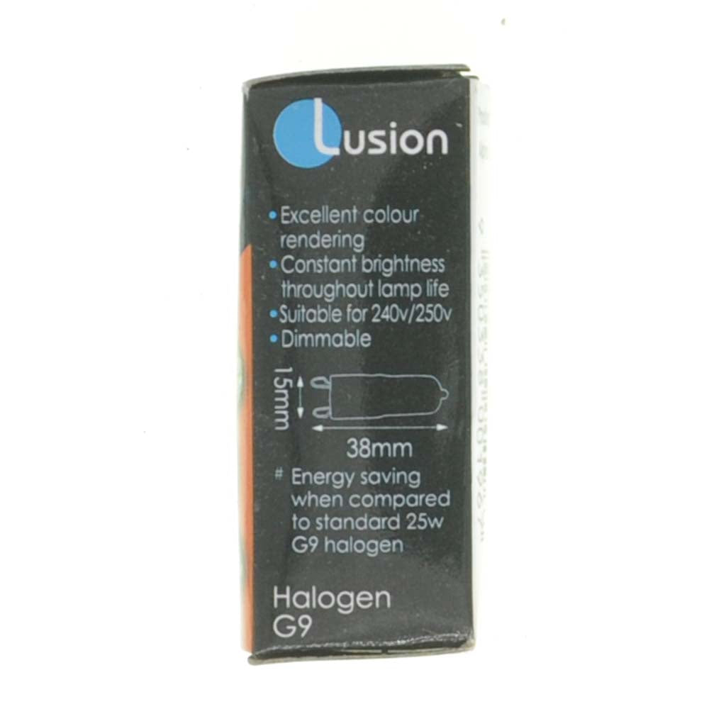 Lusion Bi-Pin Halogen Light Bulb G9 240V 18W Frosted 30400