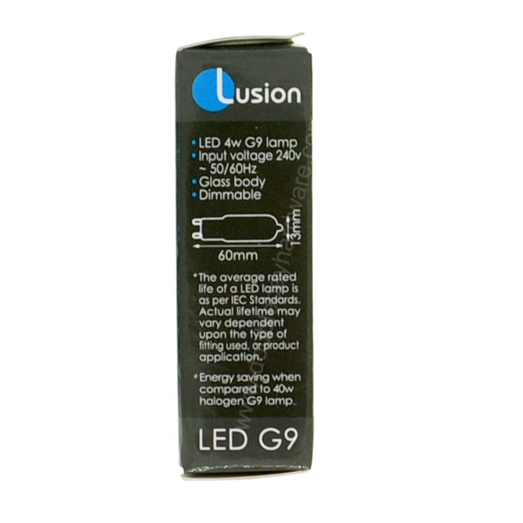 Lusion Bi-Pin LED Light Bulb G9 240V 4W W/W 20177