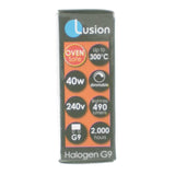 Lusion Bi-Pin Oven Halogen Light Bulb 350°C G9 230V 40W 30409