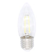 Clear light bulb on a white background