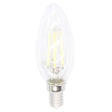 Clear LED light bulb on a white background