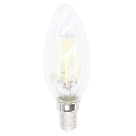 Clear LED light bulb on a white background