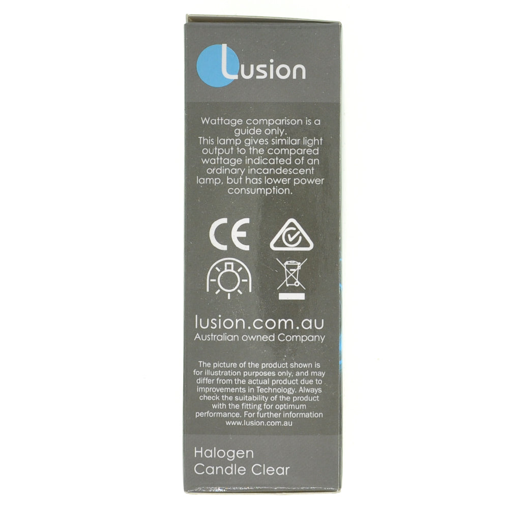 Lusion Candle Halogen Light Bulb E14 240V 28W Clear 30110
