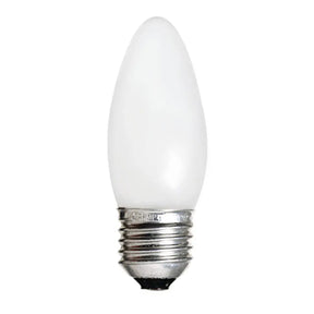 White light bulb on a white background