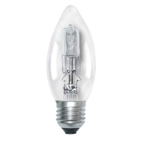 Clear light bulb on a white background