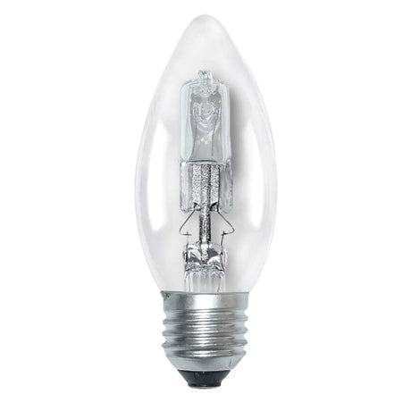Clear light bulb on a white background