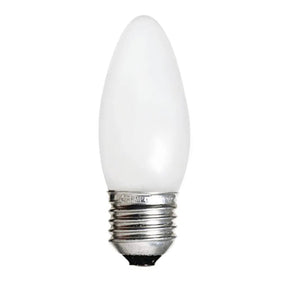 White light bulb on a white background