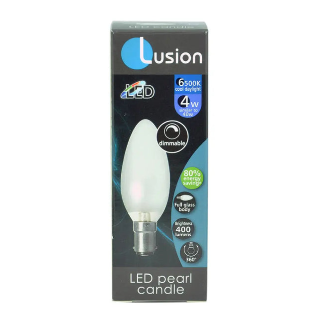 Lusion LED pearl candle packaging on a white background