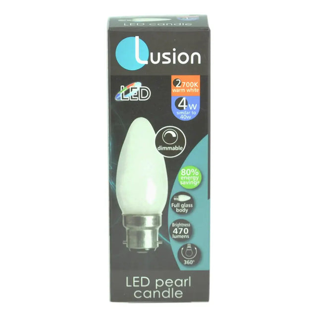 Lusion LED pearl candle packaging on a white background