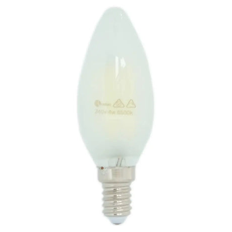White LED light bulb on a white background