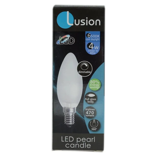 Lusion LED pearl candle packaging on a white background