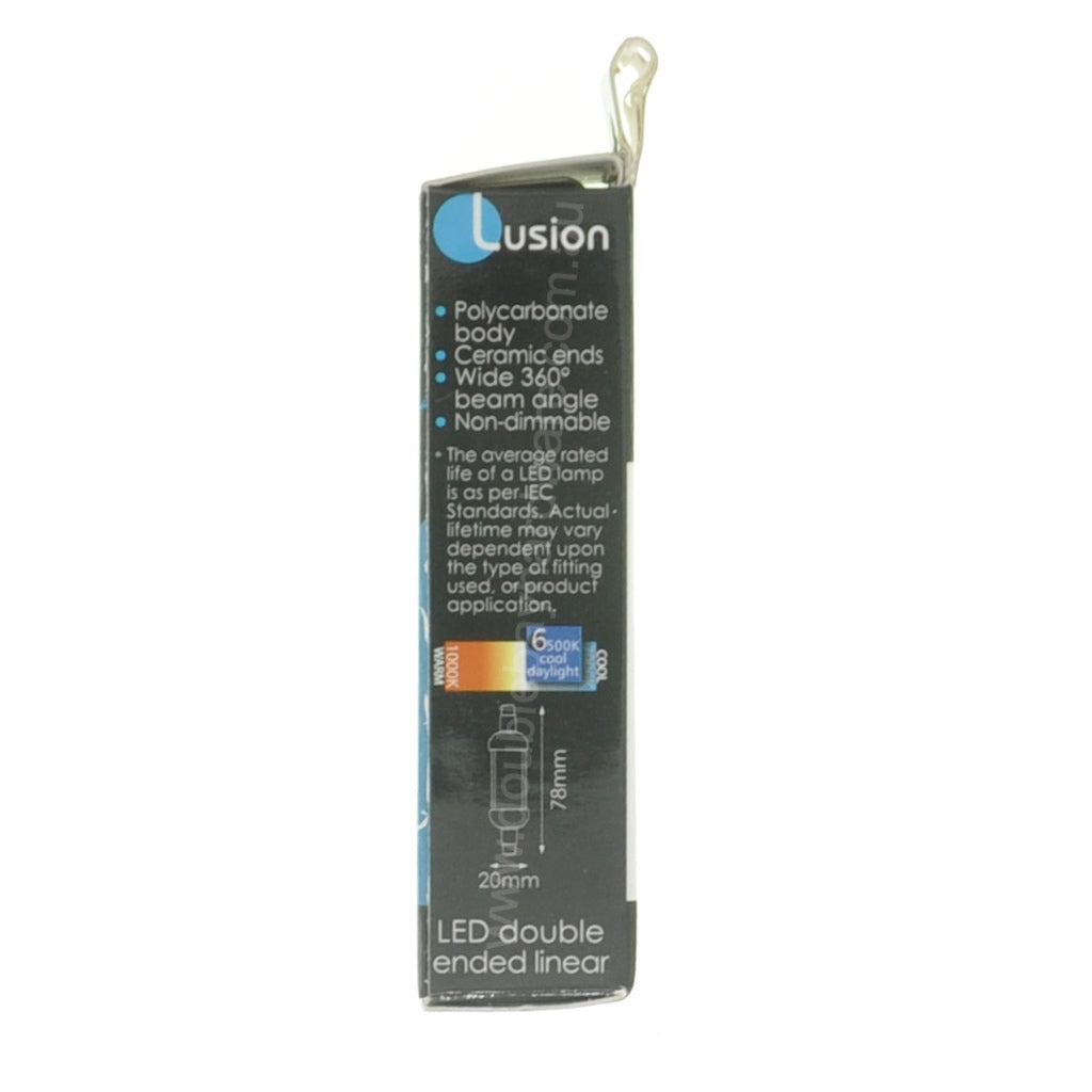 Lusion Double Ended Linear LED Light Bulb R7s 78mm 240V 6W C/DL 21106