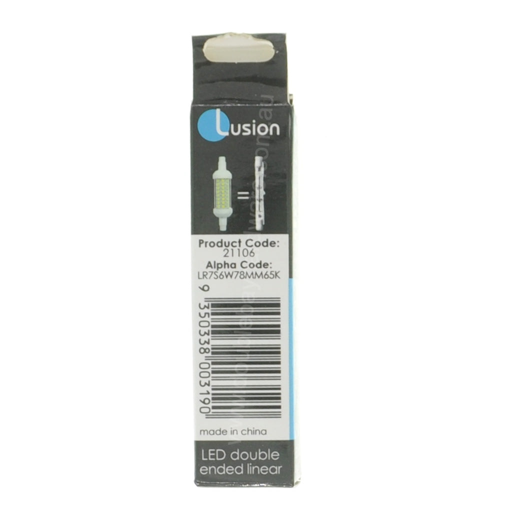 Lusion Double Ended Linear LED Light Bulb R7s 78mm 240V 6W C/DL 21106