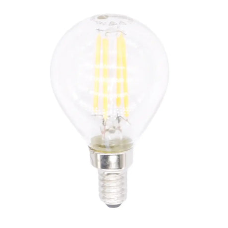 Clear LED light bulb on a white background