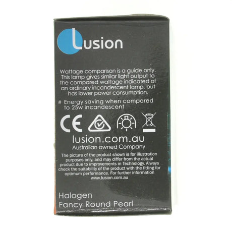 Lusion product packaging with text and branding on a white background