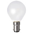 White light bulb on a white background