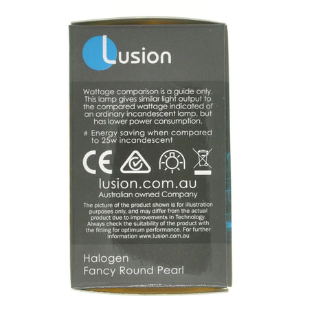 Lusion product packaging with branding and text on a white background