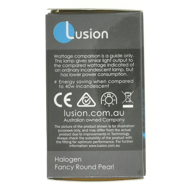 Lusion brand packaging with product details on a white background