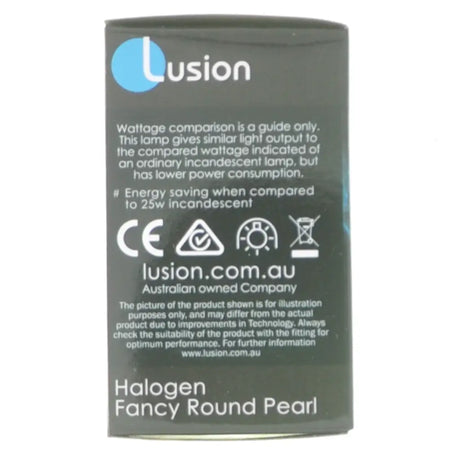 Lusion brand packaging with product details on a white background