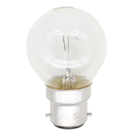 Clear light bulb on a white background