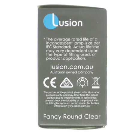 Lusion product packaging with branding and text on a white background