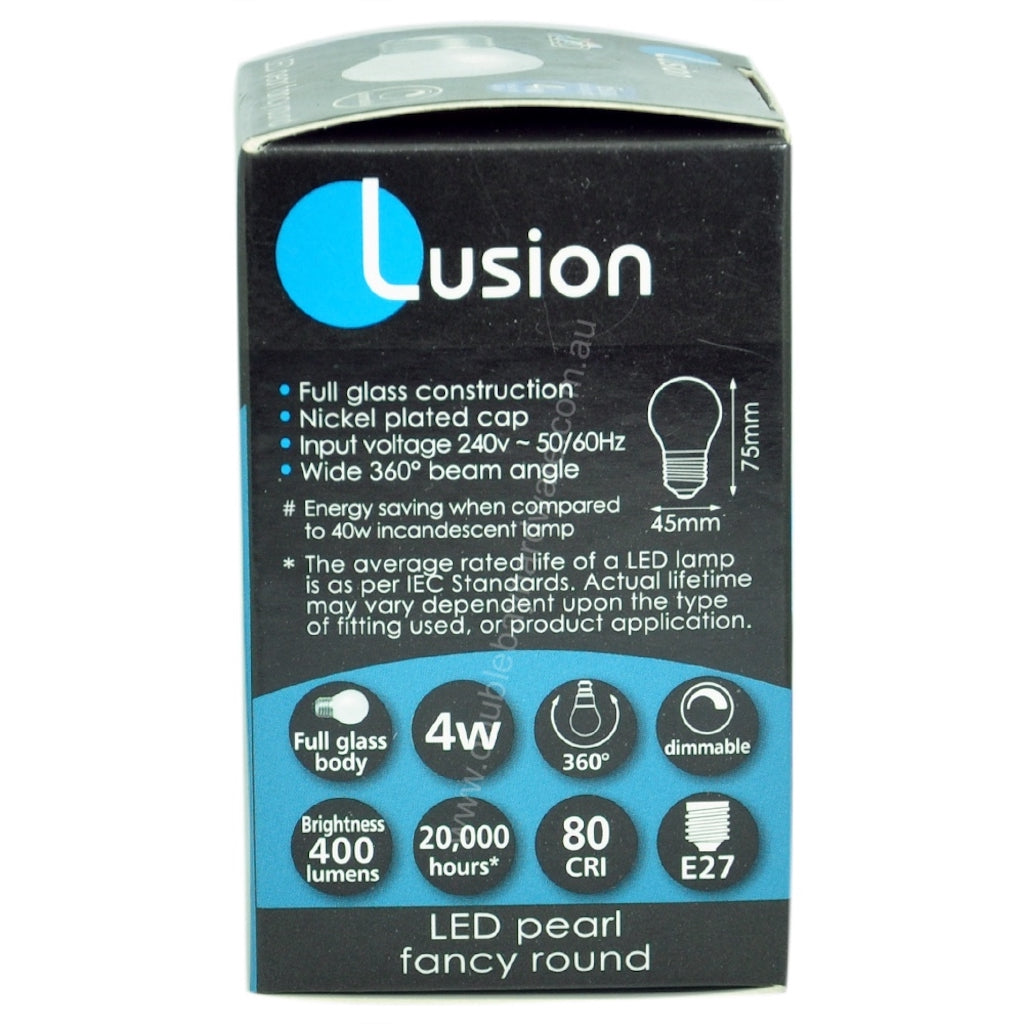 Lusion Fancy Round LED Light Bulb E27 240V 4W D/L 20265