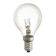 Clear light bulb on a white background