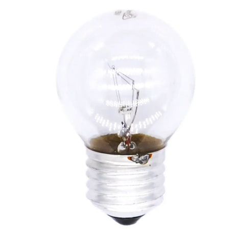 Clear light bulb on a white background