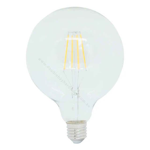 White LED light bulb on a white background