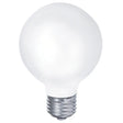 White light bulb on a white background