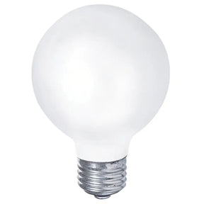 White light bulb on a white background