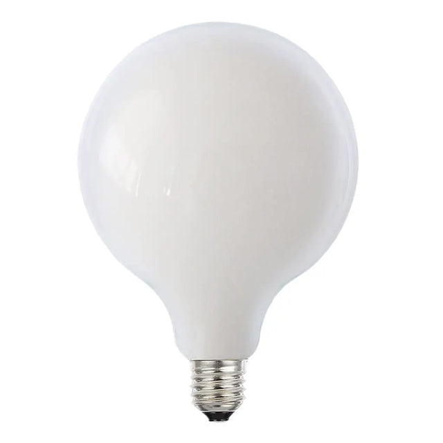White LED light bulb on a white background
