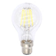 Clear LED light bulb on a white background