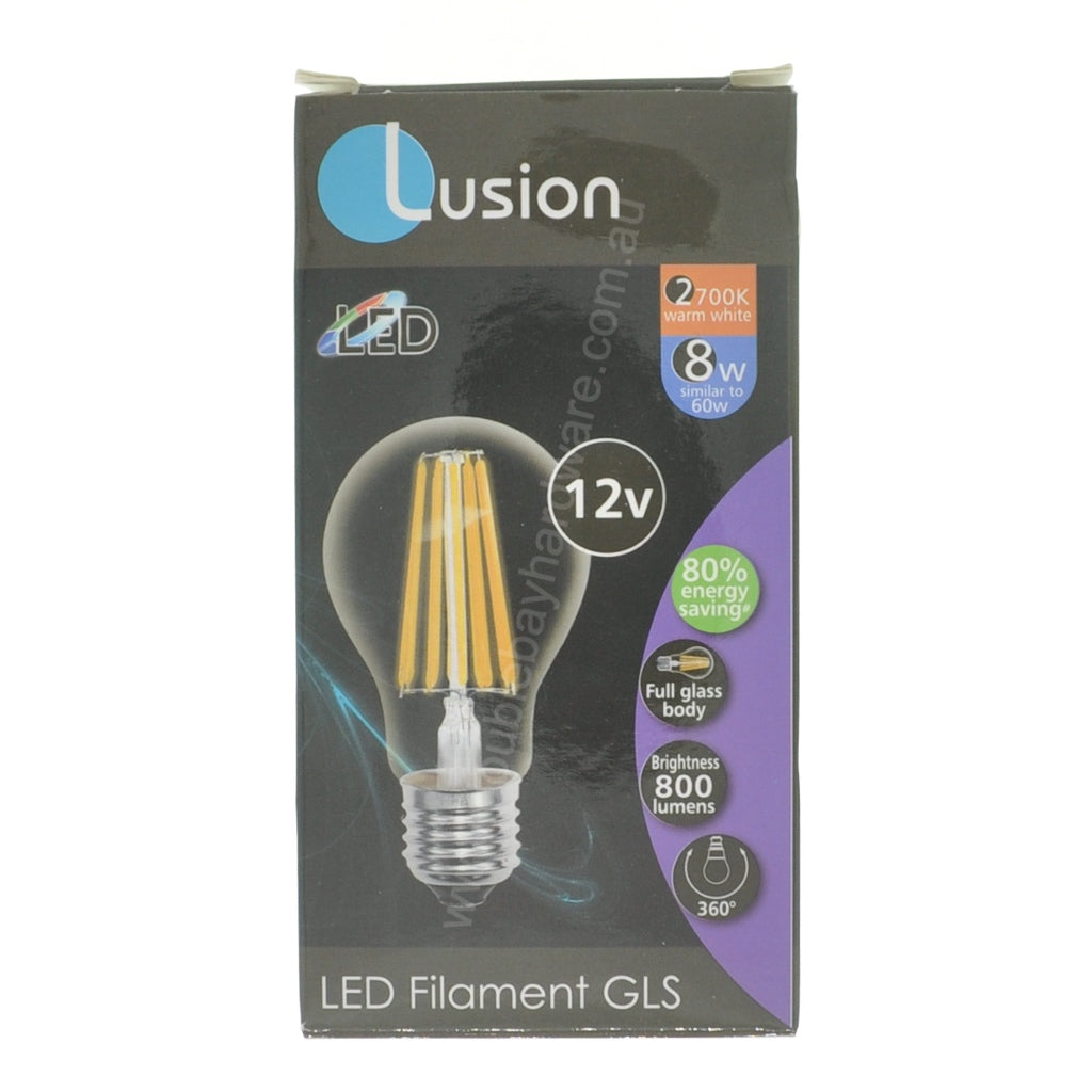 gls led light bulb E27 12V 8W warm white