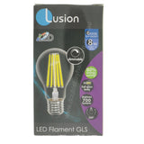 Lusion GLS Filament LED Light Bulb E27 240V 8W C/DL 20510