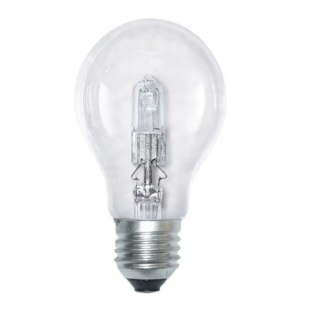 Clear light bulb on a white background