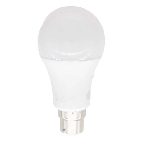 White LED light bulb on a white background