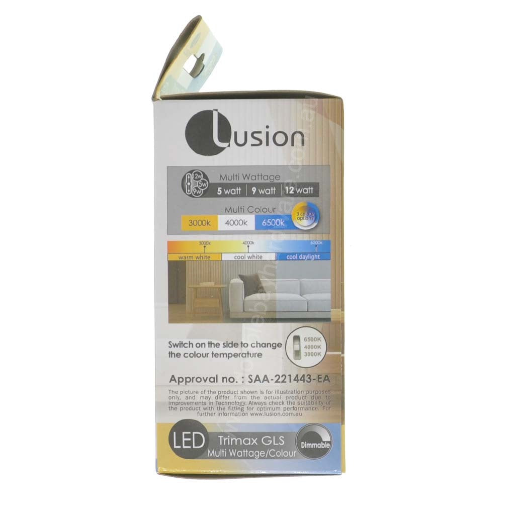 Lusion GLS Trimax Multi Wattage/Colour LED Light Bulb E27 240V 20680