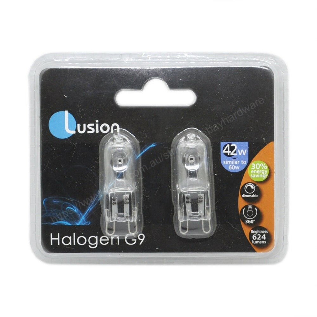 Lusion Bi-Pin Halogen Light Bulb G9 240V 42W Clear 30407